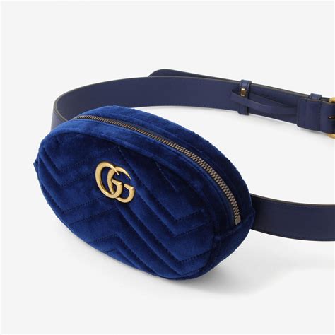 gucci men's gg velvet belt bag blue|Gucci sling bags men's.